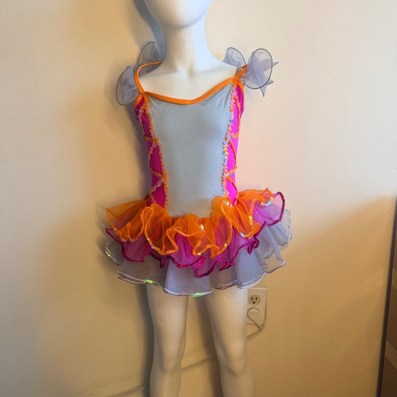 Other - Bright Neon Dance Costume Tutu – Girls Recital / Competition – Ruffle Tulle Sk